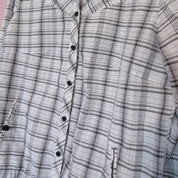 Esprit Women Blouse sz. 6, White Black, checked - Picture 6 of 9